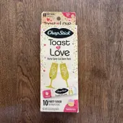 Chapstick 10 Pack Toast To Love Party Favor Lip Balm Pack Vanilla Kiss NIP