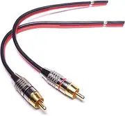 Gyorwst Speaker Cables to Plugs Adapter, 2-Channel (1 Foot)