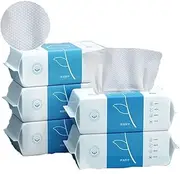 Soft Disposable Face Towel, Cotton Tissue Wipes for Women - Lint Free, Dry Wet Dual Use for Sensitive Skin, Facial Cleansing, Makeup Removal, Surface Cleaning (3 Pack = 300 PCS)