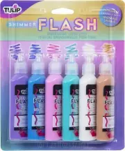 New Tulip Dimensional Fabric Paint - 6 Pack - Shimmer Flash