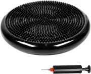 Core Balance Disc Trainer with Pump - 13" Stability Wobble Cushion (Black)