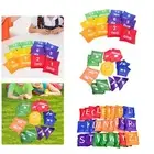 Cornhole Bean Bags Toy Set Letter Toss Bag for Birthday Party Outdoor Games