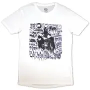 DC Comics Batman - Scribbler T-Shirt White New