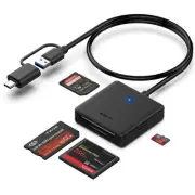 BENFEI USB 3.0/USB-C Card Reader 4-in-1 SD/TF Micro SD /MS/CFcard Reader Ad 768