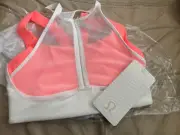 Lululemon Ready Set Sweat Bra NWT Size 4! White / Very Light Flare