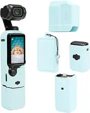 TYUANDOUER Pocket 3 Creator Combo, Lightweight Osmo Pocket 3 Screen Protector Grip Cover Accessories - Blue