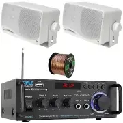 Pyle PDA29BU.6 Bluetooth Compact Home Amplifier, 2x 3.5'' 200W Max Speakers