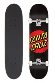 Santa Cruz Skateboard Complete Classic Dot 8.25" Black Matte Finish Unassembled