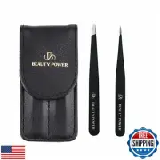 Beauty Power Professional Tweezers Set – Slant and Point, Ultra Precision Ger