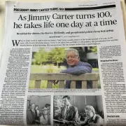AJC newspaper Jimmy Carter turns 100 Oct 1 2024 Birthday Article Collectible