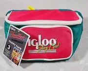 NEW Igloo Throw Back Collection Cooler Bag Fanny Pack "Stay Cool" Pink Teal