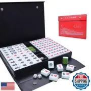 drizzle Chinese Mahjong Game Set - 146 Medium Size Tiles 1.3inch with Instruc