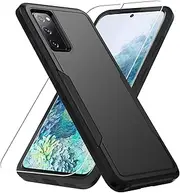 Warsia for Samsung Galaxy S20 FE 5G Case with Screen Protector [Military Grade Drop Tested] Heavy-Duty Tough Rugged Shockproof Protective Case for Samsung Galaxy S20 FE 6.5", Black