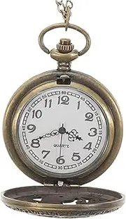 [CATIEBYE] 1pc Retro Pocket Watch Vintage Pocket Watch Lanyard for Keys Clay Bead Charms Bracelets Watches Necklace Holder Stand Chain Kit Jewelry Charms Cord Silver Vintage Watch Retro Watch