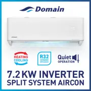 NEW DOMAIN PREMIUM 7.2KW INVERTER REVERSE CYCLE SPLIT SYSTEM AIR CONDITIONER AC