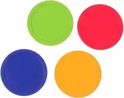 Happyyami 4Pcs Indoor Hockey Pucks Durable Air Hockey for Arcade Style Tables for Game Rooms Bars Includes Supplies