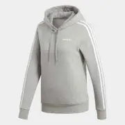 adidas Womens Essentials 3-Stripe Hoodie Grey Heather White Size S Small NWT $50