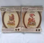 Hummel Peasant GIRL & BOY Stitchery Kit 8036 8037 Gallery Crafts 1975 New NIB
