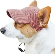 Dog Hat with Ear Holes - Puppy Sunbonnet,Adjustable Design with Ear Holes Beach Visor for Small Medium Large Dogs Outdoor Sport Walking Hiking Beach Outings