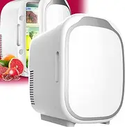 WhAeoy Skincare Mini Fridge for Bedroom,Mini Fridge,Smart Chip + Hot And Cold + Energy Saving,for Cosmetics, Food, Bedroom, Dormitory,Medicines, Skin Care Products,A