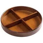 Rotating Wooden Kitchen Shelf Spice Jars Dispenser Storage Tray Rack Organiser
