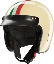 Redbike RB-802 Italia Jet Helmet, white-red-green, Size XL for Men White Red Green