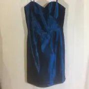 Alfredo Angelo Dress Sz 12 Blue Spaghetti Strap Formal Bridesmaid Prom NWT