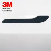 Model 3 2024-2024 SATIN BLACK DOOR HANDLE CHROME OVERLAY PreCut Vinyl Wrap