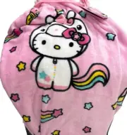 Hello Kitty Unicorn Costume, Stars, Ice Cream 60” x 70" Plush Throw Blanket