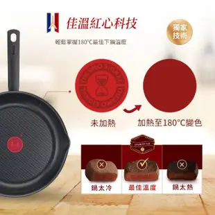 【Tefal 特福】美食家鈦極系列24CM多用型不沾鍋深平底鍋/小炒鍋(電磁爐適用)