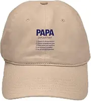[CafePress] Papa Noun Definition Cap Adjustable Baseball Cap