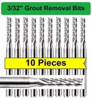 3/32" Grout Removal Bit / Tool Dremel & Rotozip Premium Grade (10 Pieces)