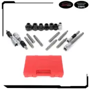 18 Pc Alternator Freewheel Pulley Removal Socket Bit Set Garage Service Tool Kit