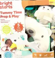 Tummy Time Prop & Play Baby Activity Mat w/Support Pillow & Taggies - Polar bear