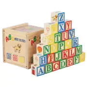 ABC Learning Baby Blocks 27 Pcs Montessori Toys for Boys Girls Kids Gifts AU
