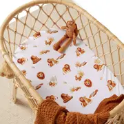 Snuggle Hunny Lion Organic Bassinet Sheet / Change Pad Cover