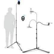 87" Phone Tripod, Overhead Flexible Tall Tripod Stand with Remote, Selfie Sti...