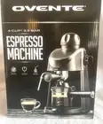 NEW Ovente Home Espresso Machine w Milk Frother Steam Tube Foamer 4 Cup 3.5 Bar