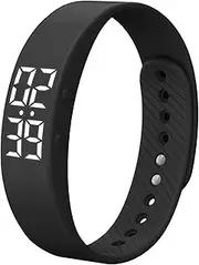 Non-Bluetooth Fitness Tracker Watch Pedometer Digital Step Counter Calorie Counter Distance Activity Tracker Alarm LED Backlight Sports Fitness Watch with IP65 Water Resistance