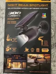 FARPOINT Motion and Light Sensor Activated Solar Night Beam Spotlight 300 Lumen