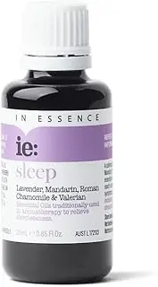 In Essence Sleep Essential Oil Blend - Lavender, Mandarin, Roman Chamomile & Valerian Essential Oil Mixed Blends for Massage, Vaporiser and Oil Diffuser - 25ml