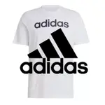 ADIDAS 男 ESSENTIALS LOGO 短袖上衣 白