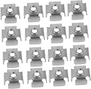 Uonlytech 50pcs Square Tube Nut Square Tube Nuts Threaded Inserts Small Threaded Inserts Silver Metal