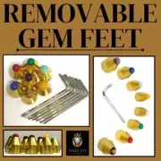 Set of 8 Removable Gem Feet for Tuning Forks with Allen Key