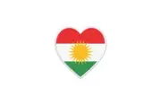 Patch Badge Patch Printed Thermoadhesive Flag Heart Kurdistan
