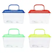 Ozoffer Plastic Fish Tank Blue Snap Lock Lid Non-Slip Handle 22cm