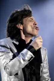 Mick Jagger onstage at San Siro Stadium July 11 2006 in Milan Ital- Old Photo 5