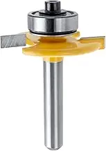 Mesee 1/4 Inch Shank Biscuit Joiner Router Bit T Slot Router Bit with Bearing Guide Wood Biscuit Jointing Slotting Cutter Woodworking Grooving Rebating Milling Cutting Tool, Cutting Height 5/32 Inch