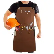 Leather Aprons for Men, Heavy Duty Leather Work Apron, Heat- & Flame-Resistant