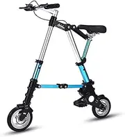 Shouf 8 Inch Folding Bike, Lightweight Aluminum Folding Bike, Comfortable Adjustable City Bike, Aluminum Frame, Outdoor Travel Bike for Men Women
